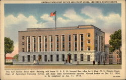 United States Post Office and Court House Aberdeen, SD Postcard Postcard