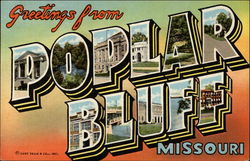 Greetings from Poplar Bluff Postcard