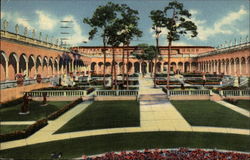 Inner Court of Ringling Art Museum Postcard