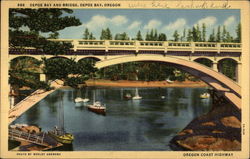 Depoe Bay and Bridge Oregon Postcard Postcard