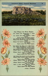 Pompey's Pillar, Central Montana Billings, MT Poems & Poets Postcard Postcard