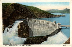 Roosevelt Dam and Lake Arkansas Postcard Postcard