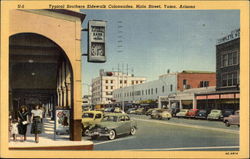 Typical Southern Sidewalk Colonnades, Main Street Yuma, AZ Postcard Postcard