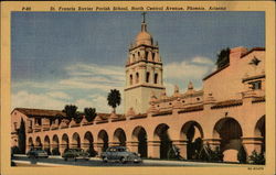 Francis Xavier Parish School, North Central Avenue Postcard