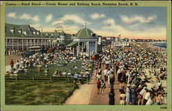 Casino - Band Stand - Ocean House and Bathing Beach Postcard