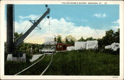 Italian Marble Quarry Brandon, VT Postcard Postcard