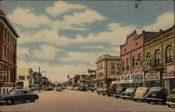 Main Street, Looking South Kalispell, MT Postcard Postcard