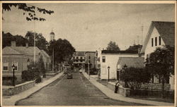 Grove Street - Business Section Peterborough, NH Postcard Postcard