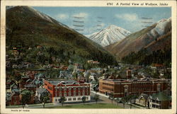 A Partial View of Wallace, Idaho Postcard Postcard