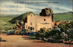 Pueblo at Red Rocks, Denver Mountain Parks Postcard