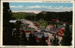Evergreen and Lake, Bear Creek Canyon Postcard