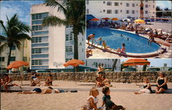 Blue Waters Hotel Miami Beach, FL Postcard Postcard