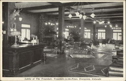 Lobby of The Troutdale, Troutdale-in-the-Pines Postcard