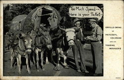 Orville Ewing and his Touring Menagerie Postcard