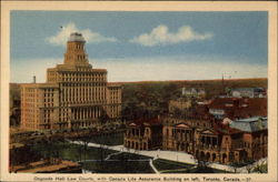 Osgoode Hall Law Courts, with Canada Life Assurance Building on left Postcard