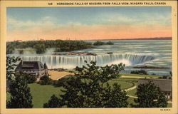 Horseshoe Falls of Niagra from Falls View Postcard