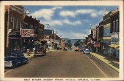 Main Street Looking North Postcard