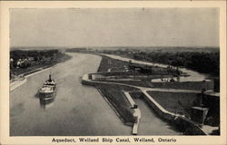 Aqueduct, Welland Ship Canal Postcard