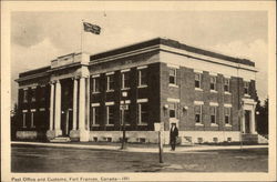Post Office and Customs Fort Frances, Canada Misc. Canada Postcard Postcard