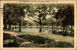 The Egg Pond and Play Grounds Postcard