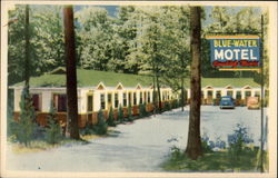 Blue Water Motel Postcard