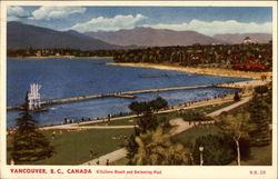 Kitsilano Beach and Swimming Pool Postcard