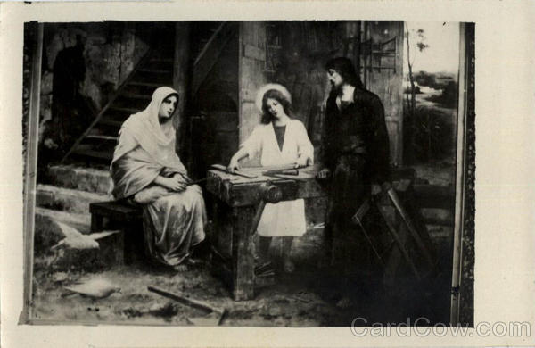 Jesus working as a Carpenter, Mary & Joseph Religious