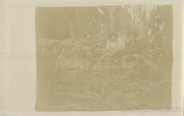 Group of 3 Lumberjacks, Loggers Men