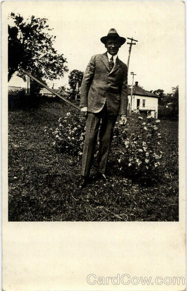 Man in Flower Garden Men