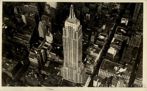 Empire State Building From the Air New York City