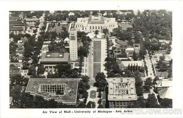 Air View of Mall at University of Michegan Ann Arbor Michigan