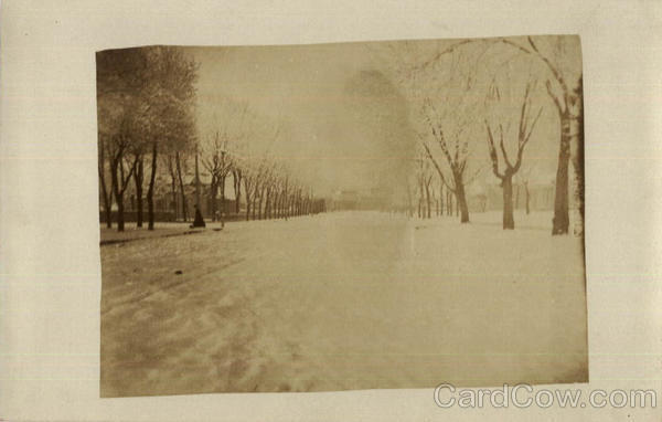 Snow Covered Street Winter Landscapes