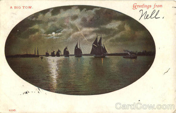 A Big Tow - Tugboat, Sailboats Scene Boats, Ships