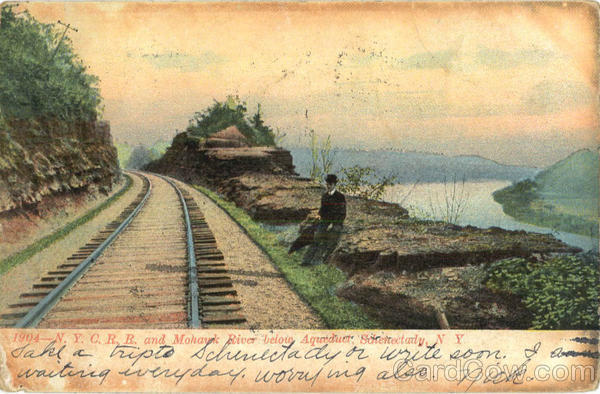 N.Y.C.R.R. and Mohauk River below Aqueduct Schenectady New York