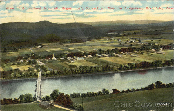 View of Sunderland from Mt. Sugar Loaf Greenfield Massachusetts
