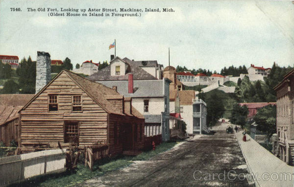 The Old Fort, Looking up Astor Street Mackinac Island Michigan
