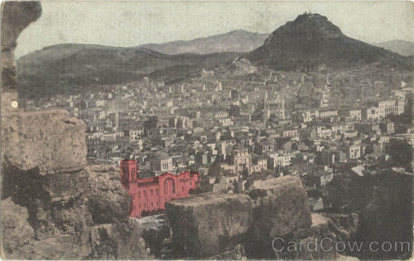 Athens and Lycabettus - Tinted Greece Greece, Turkey, Balkan States