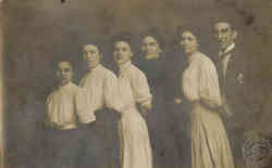 Family Portrait, 5 women 1 man Postcard