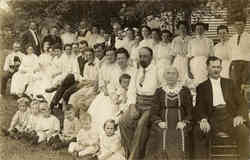 Large Family Portrait - Names Listed on Back Postcard
