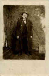 Man Smoking Cigar Postcard