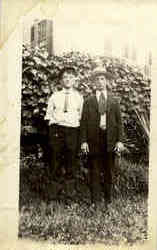 Two Young Men Postcard