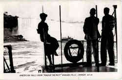 American Falls from "Maid of the Mist" Postcard
