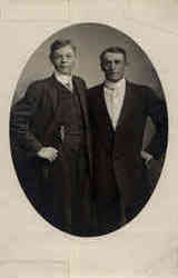Two Young Men Postcard