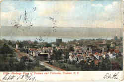 Birdseye View of Yonkers and Palisades Postcard