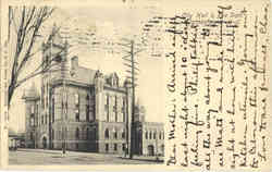 City Hall & Fire Dept Postcard