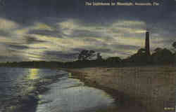 The Lighthouse by Moonlight Postcard