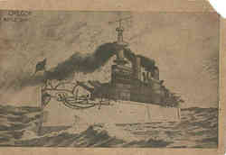 Oregon Battle Ship Postcard