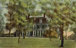 Longfellow Home ( Old Clock on the stairs) Postcard