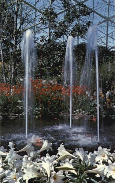 Easter Show-Fountain/Lilies, Mitchell Park Horticultural Conservatory Milwaukee Wisconsin