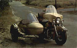 1979 Harley Davidson Classic with Side Car Postcard